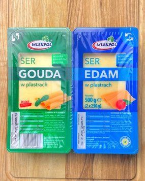 Сир Gauda+Edam нарізка Польша MLEKPOL 2*250 (500г)