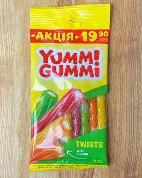 Жулейні Цукерки Юммі гуммі Твіст 70г