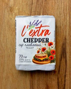 Сир плавлений CHEDDER L`EXTRA 70 г 30 % фото
