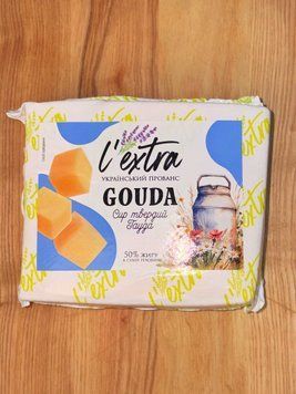 Сир тверд.ГАУДА " L`extra" 50% Україна 900г(+-50г) фото