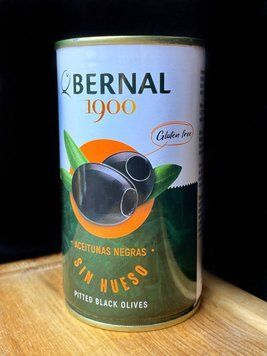 Оливки Bernal чорні без кістки з\б 350г (суха вага 150г) фото