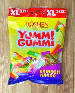 Желейні Цукерки" Юммі Гуммі" RAINBOW WANDS 165 г РОШЕН