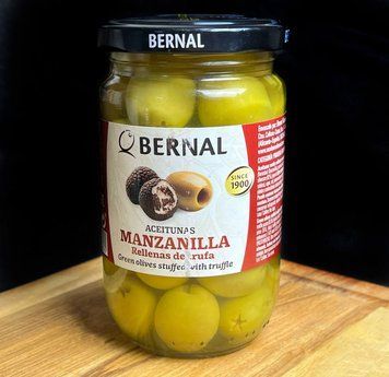 Оливки Bernal фаршировані пастою з трюфеля 300г (суха вага 180г) фото