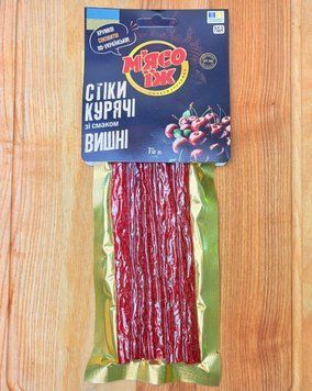 Стіки курячі вишня м'ясо їж 70г(вакуум) фото
