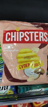 Чипси картопляні хвилясті зі смаком" Гриби з вершковим соусом" " ТМ "CHIPSTER`S" 95г фото