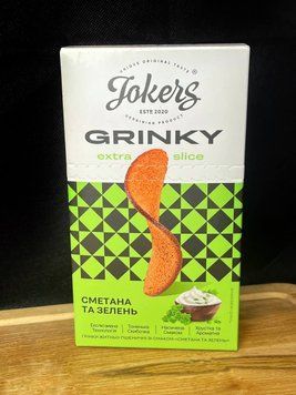 Грінки Jokers Сметана та зелень Extra Slise 90грам фото