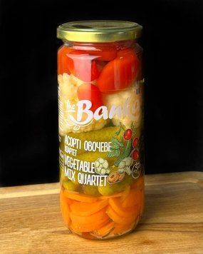 Асорті овочеве VEGETABLE MIX QUARTETE пастерезоване ТМ "The Banka" 470г фото