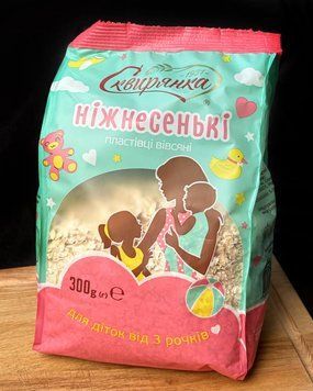 Пластівці Вівсяні "НІЖНЕСЕНЬКІ" 300 г " Сквирянка "