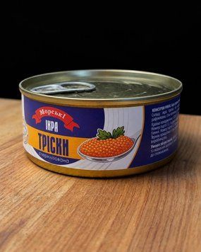 Ікра Тріски ТМ " Морські" 180 г  фото