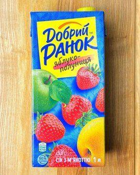 Сік Яблуко-Полуниця "Ранок" 1л