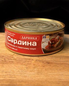 Сардина балтійська у томат соусі 240 г ж\ б ТМ Даринка  фото