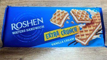 Вафлі Wafets Sandwich Crunch Ваніль ККФ 142г Рошен