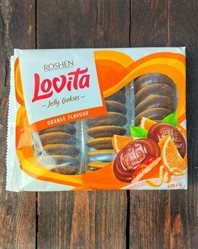 Печиво "Ловіта" з желей.апельс.начинк.Рошен 420г