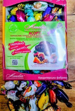 Цукерки "АСОРТІ" (чорнослив, курага, диня, фынык, персик, персик, інжир, кокос, родзинки) TM Amelia (1 кг) фото