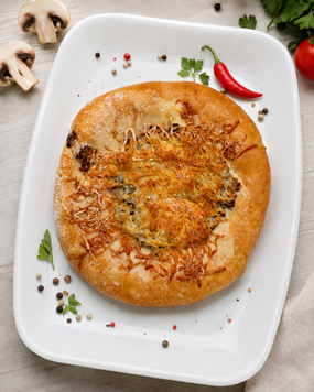 Піца " Шкільна " з Курячим м'ясом та Грибами (заморожена ) 140г(+-20г)