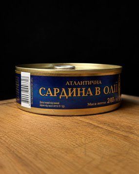Сардина в олії 240г "Ризьке золото" фото